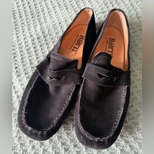 Born Black Leather Loafers
